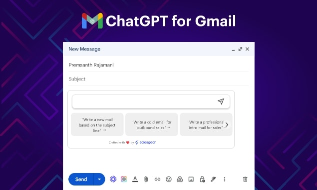 Built-in prompt suggestions for cold emails and intro mails in Gmail
